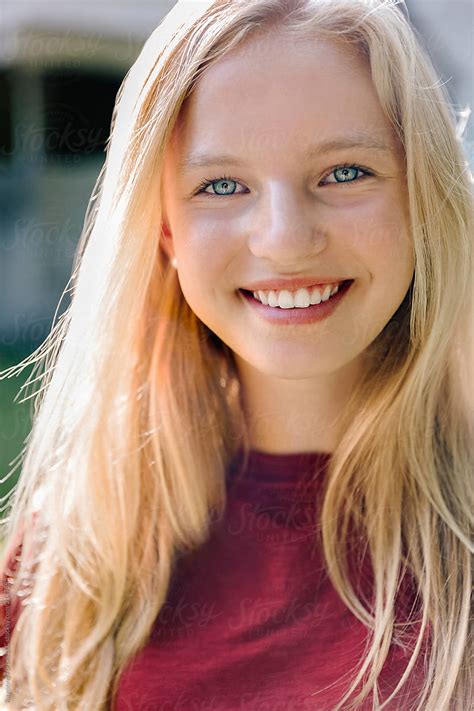 blonde teen|8,679 Happy Smiling Portrait Teenage Girl Blond Hair Stock .